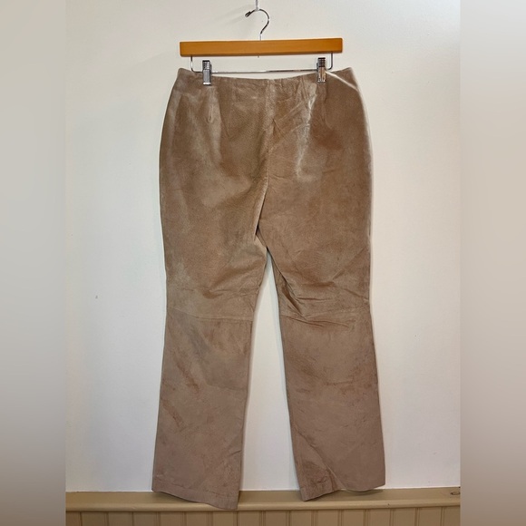 Apostrophe NWT Women’s Stylish Western Genuine Tan Suede Leather Pants Sz 10P - Picture 6 of 9
